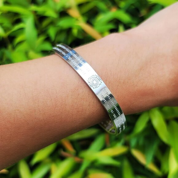 Stainless Steel Numeric Cuff Bracelet Unisex Adult Durable 60 Engraved Numbers - Picture 7 of 9